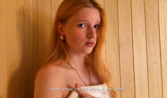 Hindi Popular Watch Online | A red-haired fan in a Russian sauna did