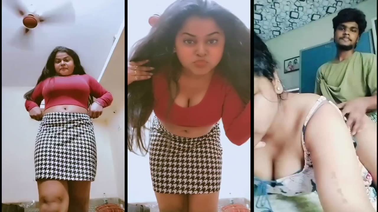 Desi Chubby Gf Posing Me Full Video | Chubby GF Posing Video Me Red Top Dance